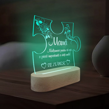 Veioza Verde LED Cadou pentru Mama - Img 3