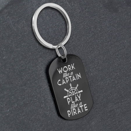 Black Army Keychain with Sailor Message - Img 5