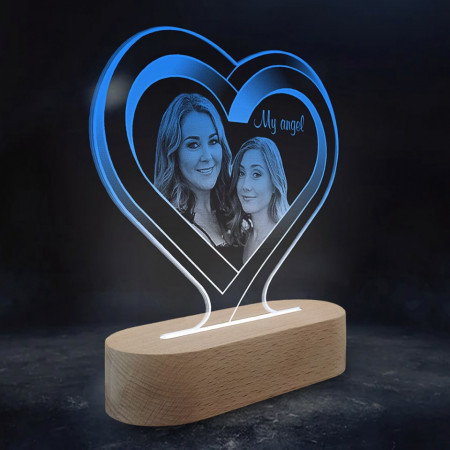 My Angel Blue LED Personalized Lamp - Img 3
