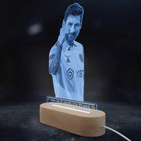 Veioza Albastra LED Design Messi - Img 2