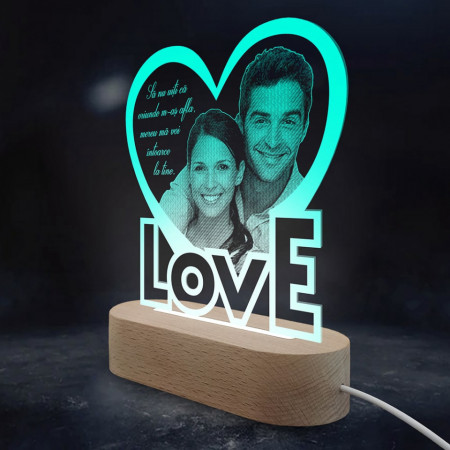 Love Green LED Personalized Lamp - Img 2