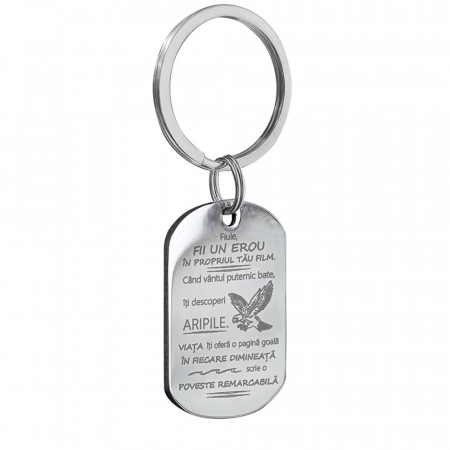 Medium Army Keychain with Message for Son - Img 4