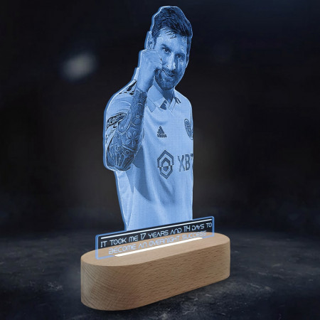 Veioza Albastra LED Design Messi - Img 3