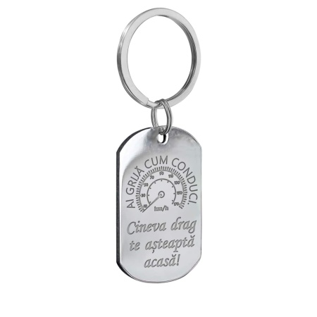 Army Keychain with Message Be Careful How You Drive - Img 5
