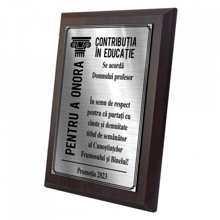 Silver Teacher Diploma Plaque - Img 2