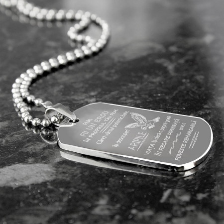 Large Army Pendant with Message for Son - Img 4