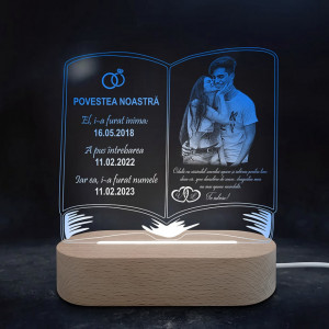 Personalized Blue LED Book Light