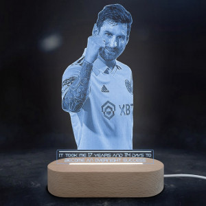 Veioza Albastra LED Design Messi - Img 1