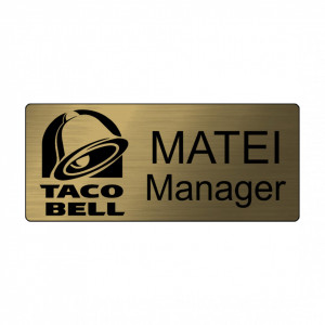 Gold Badge with Personalized Magnet