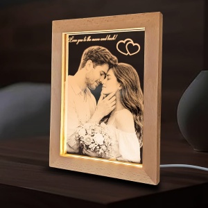 LED Frame with Engraved Photo