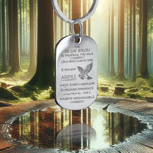 Medium Army Keychain with Message for Son