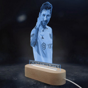 Veioza Albastra LED Design Messi - Img 2