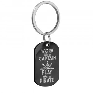 Black Army Keychain with Sailor Message