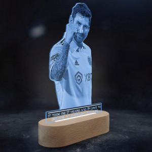 Veioza Albastra LED Design Messi - Img 3