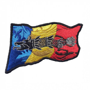 DACIAN WOLF with ROMANIA FLAG PATCH