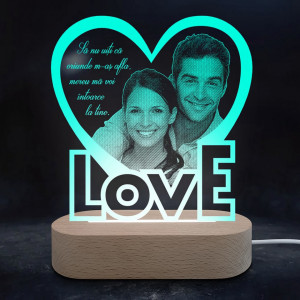 Love Green LED Personalized Lamp