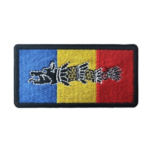 Dacian Wolf and Romanian Tricolor Patch