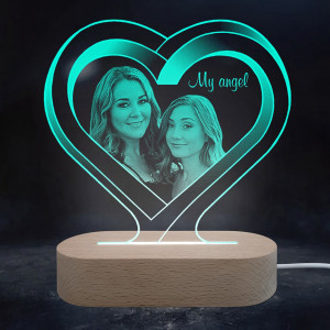My Angel Green LED Personalized Lamp