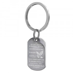 Small Army Keychain with Message for Son