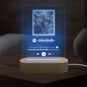 Blue LED Lamp Spotify Design