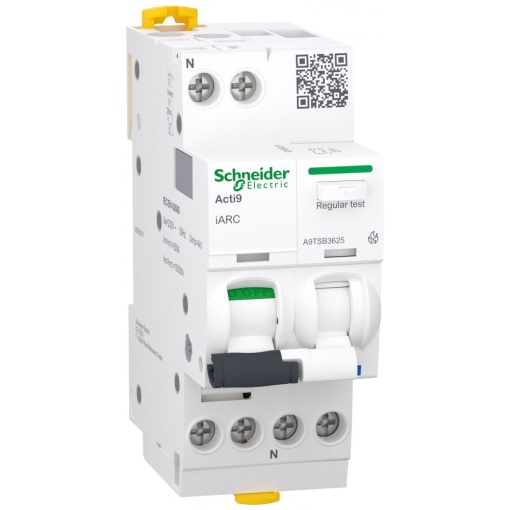 Acti9 AFDD, Intreruptor automat, detectie arc electric, iC40N, 1P+N, curba B, 16A, 6kA, ARC MCB