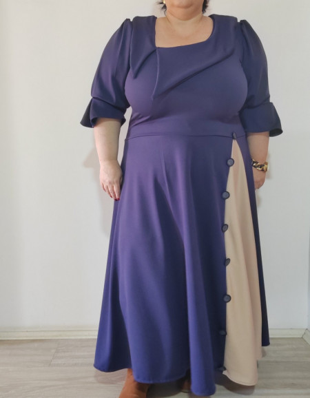 Haljina za punije dame teget - Img 2