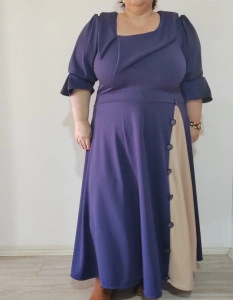 Haljina za punije dame teget - Img 2