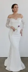 Haljina za vencanje sa nežnom cipkom i cirkonima