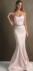 Duga haljina siva sa strasom