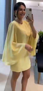 Poslovna haljina žuta - Img 2