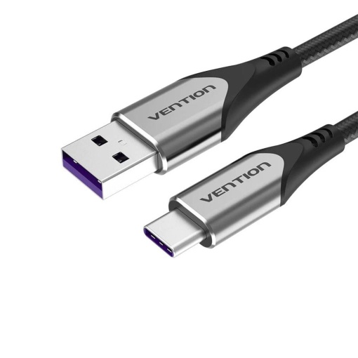 Cablu de Date Vention, USB la USB Type-C, 5A, 480 Mbps, 0.5/1/1.5/2m, Negru