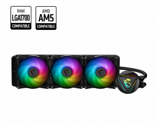Cooler MSI "CORELIQUID 360R V2", skt universal, racire cu lichid, ventilator 120 mm x 3, 2000 rpm, iluminat RGB, "CORELIQUID 360R V2"