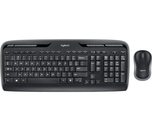 KIT wireless LOGITECH, tastatura wireless multimedia "MK330" + mouse wireless 1000dpi, 3 butoane "M215", black, "MK330" "920-003999"