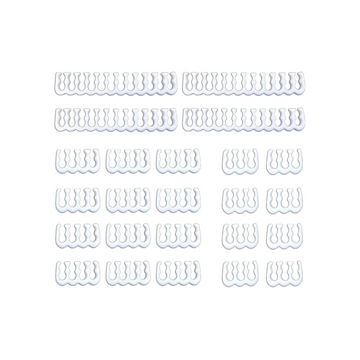 Set Organizatoare Cabluri Sleeve, Basekit, 4 x 24 Pini, 12 x 8 Pini, 8 x 6 Pini, White