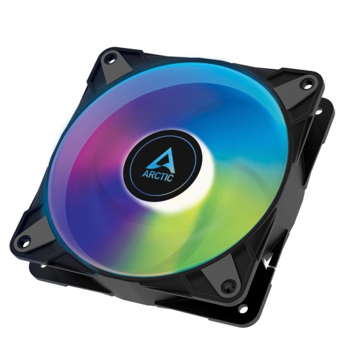 VENTILATOR ARCTIC PC, P12 PWM PST A-RGB , 120x120x25mm, w/ PWM &amp; cablu PST, low noise FD bearing, high static pressure, Black, "ACFAN00231A"