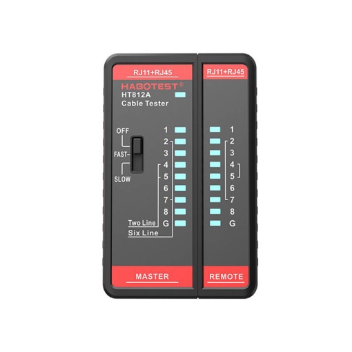 Aparat de Masura Digital, Habotest HT812A, Tester Cablu Retea, RJ45, RJ14, RJ12, RJ9 - Img 1