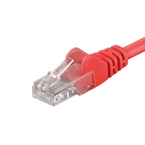 Cablu Ethernet RJ45, Patch Cord UTP Cat.5e, Basekit, 0.25 - 10 m, Rosu