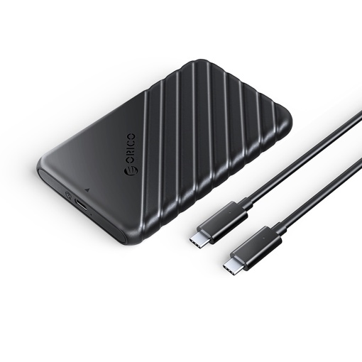 Carcasa Rack HDD/SDD 2.5" SATA, Orico, USB-C 3.1, 5Gbps, Negru