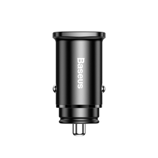 Incarcator Priza Auto, Baseus CCALL-AS01, 1 x USB, 1 x USB-C, QC 4.0, PD 3.0, SCP, Negru