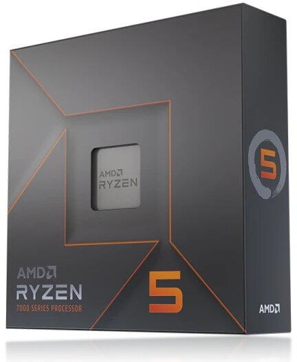 AMD CPU Desktop Ryzen 5 6C/12T 7600X (4.7/5.0GHz Boost,38MB,105W,AM5) box, with Radeon Graphics, "100-100000593WOF"