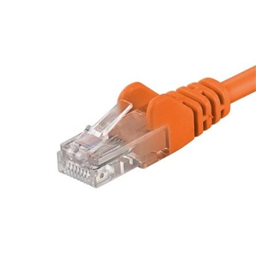 Cablu Ethernet RJ45, Patch Cord UTP Cat.5e, Basekit, 0.25 - 10 m, Portocaliu
