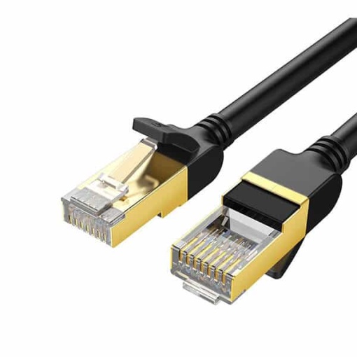 Cablu Retea Ethernet RJ45 Ugreen NW107 Patchcord Cat7, 10 Gbps, 26 AWG, Negru, 1/2/3/5 m