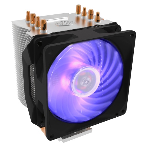 Cooler Cooler Master "HYPER H410R RGB", compatibil skt. Intel si AMD, racire cu aer, ventilator 92 mm, 2000 rpm, inaltime cooler 136mm, 4 heatpipe, iluminat RGB "RR-H410-20PC-R1"