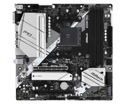 PLACA de BAZA Asrock "B550M PRO4", skt AM4, mATX, AMD B550, 4 x DDR4, max. 128 GB, 6 x SATA, 2 x M.2, 7.1, "B550M PRO4"