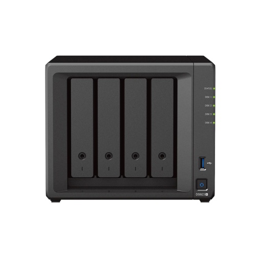 Synology DiskStation DS923+, AMD Ryzen R1600 2-Core 2.6 GHz, RAM 4GB, 4 Bays, Cube Tower