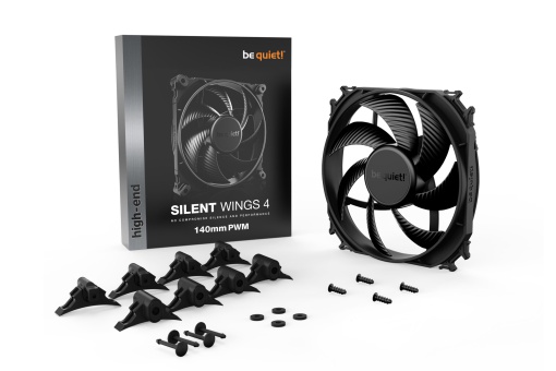 Ventilator Be Quiet! Silent Wings 4 PWM, 140mm, 1100 rpm, Fluid Dynamic Bearing, 4 Pini PWM, BL096