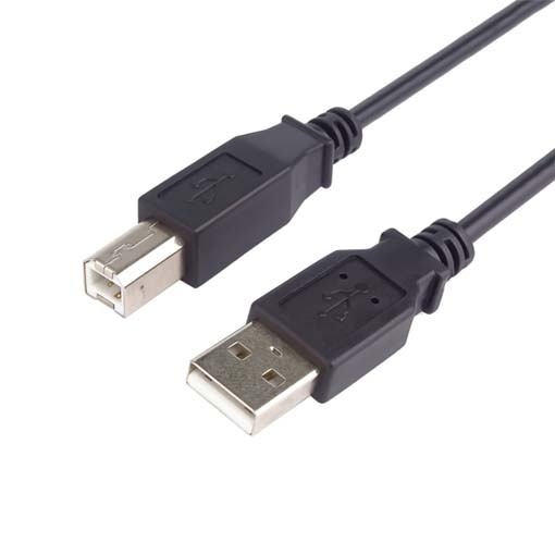 Cablu de Date Imprimanta USB-A (T) la USB-B (T), Basekit, 480 Mbps, Negru