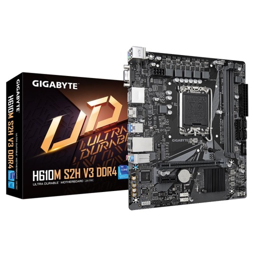PLACI de BAZA Gigabyte Intel H610, Socket 1700, mATX S2H V3 DDR4 "H610M S2H V3 DDR4"