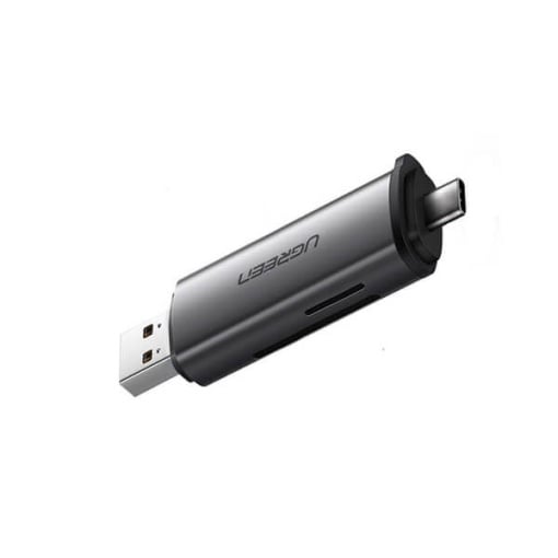 Card Reader 3 in 1 Ugreen CM184, USB 3.0, USB Type-C la SD si Micro SD, 5 Gbps, Space Grey