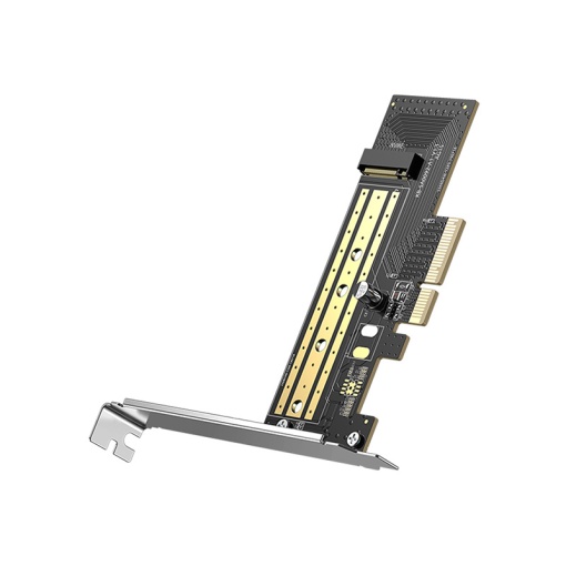 Adaptor SSD M.2 NVMe la PCI-E 3.0 X4, Fixare pe Carcasa, Negru